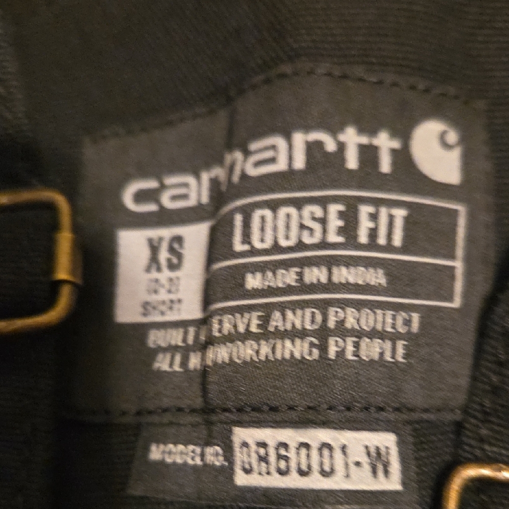 Carhartt Black Overalls with Logo Patch - Picture 3 of 4